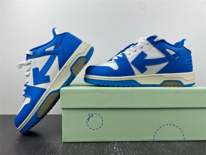 OFF-WHITE Out Of Office OOO Low Tops Blue White OWIA259F21LEA0010145